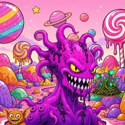 Oozlings #6881, Squid · Candy Planet