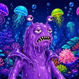 Oozlings #6883, Slug · Glow Reef