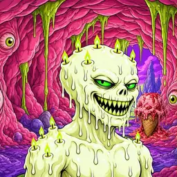 Oozlings #6884, Mutated Candle Wax · Flesh Cave