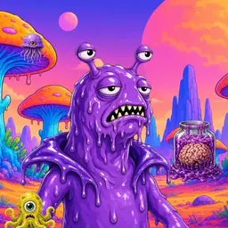 Oozlings #6887, Slug · Mushroom Desert