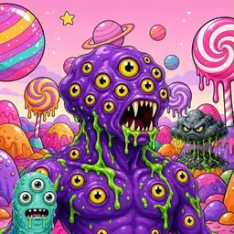 Oozlings #6894, Eyeball Cluster · Candy Planet