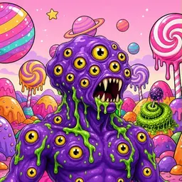 Oozlings #692, Eyeball Cluster · Candy Planet