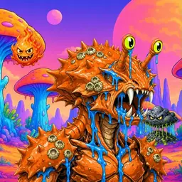 Oozlings #6923, Mutated Crab · Mushroom Desert