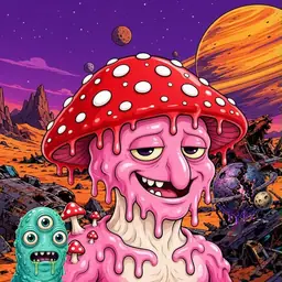Oozlings #6938, Mushroom Head · Ship Junkyard