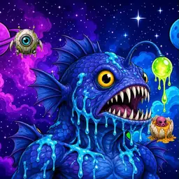 Oozlings #6948, Anglerfish · Void Nebula