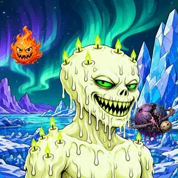 Oozlings #6950, Mutated Candle Wax · Aurora Ice
