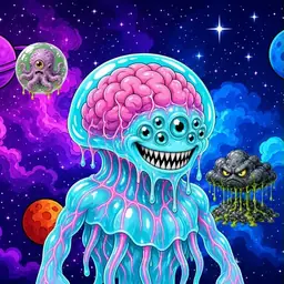 Oozlings #6952, Jellyfish Brain · Void Nebula