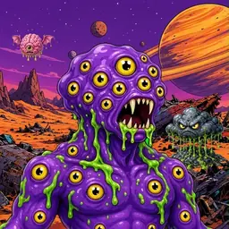 Oozlings #6953, Eyeball Cluster · Ship Junkyard