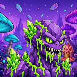 Oozlings #6959, Crystal Rock · Fungus Forest