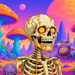 Oozlings #6962, Skull · Mushroom Desert