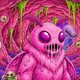 Oozlings #6969, Mutant Moth · Flesh Cave