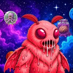 Oozlings #6976, Mutated Mutant Moth · Void Nebula