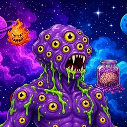 Oozlings #6989, Eyeball Cluster · Void Nebula
