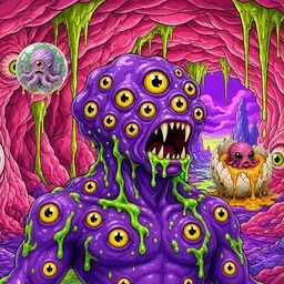 Oozlings #6995, Eyeball Cluster · Flesh Cave
