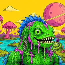 Oozlings #7006, Mutated Swamp Fish · Turquoise Swamp