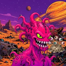 Oozlings #7007, Mutated Squid · Ship Junkyard