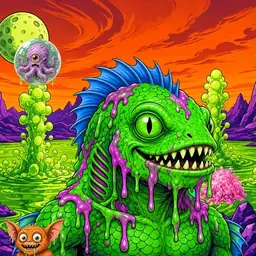 Oozlings #7008, Mutated Swamp Fish · Acid Lake