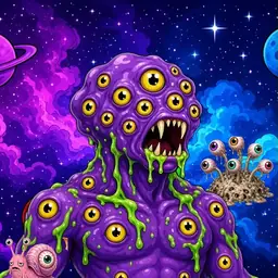 Oozlings #701, Eyeball Cluster · Void Nebula
