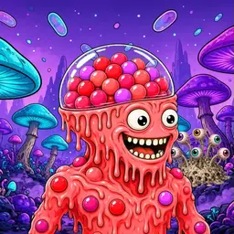 Oozlings #7012, Mutated Gumball Brain · Fungus Forest