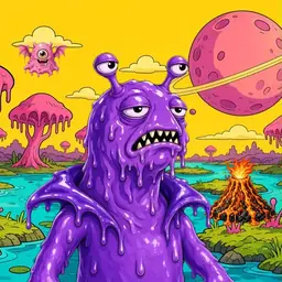 Oozlings #7015, Slug · Turquoise Swamp