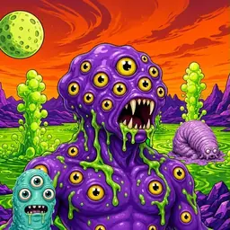 Oozlings #7018, Eyeball Cluster · Acid Lake