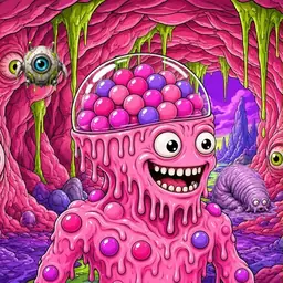 Oozlings #7021, Gumball Brain · Flesh Cave
