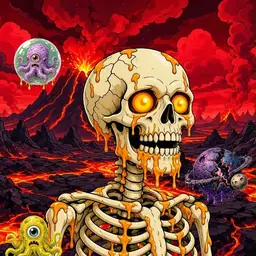 Oozlings #7022, Skull · Lava Fields