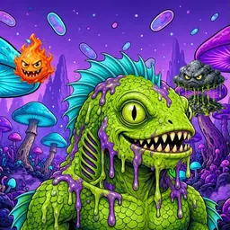 Oozlings #7023, Swamp Fish · Fungus Forest