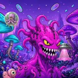 Oozlings #7026, Squid · Fungus Forest