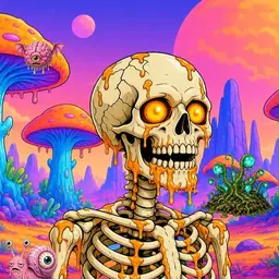 Oozlings #7027, Skull · Mushroom Desert