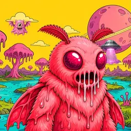 Oozlings #7028, Mutated Mutant Moth · Turquoise Swamp