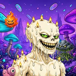 Oozlings #7036, Candle Wax · Fungus Forest