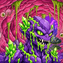 Oozlings #7048, Crystal Rock · Flesh Cave