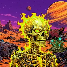 Oozlings #7071, Mutated Fire Skull · Ship Junkyard