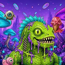 Oozlings #7072, Swamp Fish · Fungus Forest