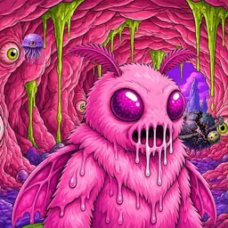 Oozlings #7074, Mutant Moth · Flesh Cave