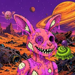 Oozlings #7079, Mutated Zombie Bunny · Ship Junkyard