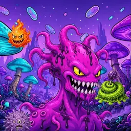 Oozlings #7099, Squid · Fungus Forest