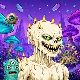 Oozlings #710, Candle Wax · Fungus Forest