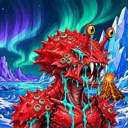 Oozlings #7108, Crab · Aurora Ice