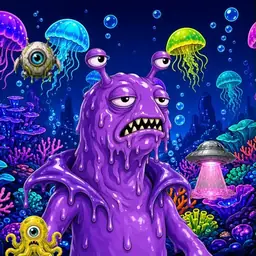 Oozlings #7109, Slug · Glow Reef
