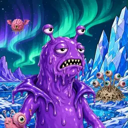 Oozlings #7111, Slug · Aurora Ice