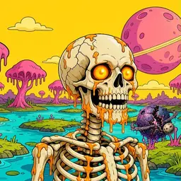 Oozlings #7115, Skull · Turquoise Swamp