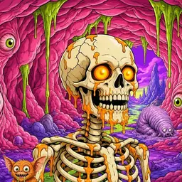 Oozlings #7119, Skull · Flesh Cave