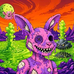 Oozlings #7120, Zombie Bunny · Acid Lake