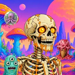 Oozlings #7125, Skull · Mushroom Desert