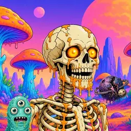 Oozlings #7139, Skull · Mushroom Desert