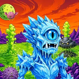 Oozlings #714, Ice Cyclops · Acid Lake