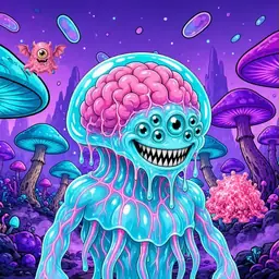 Oozlings #7144, Jellyfish Brain · Fungus Forest