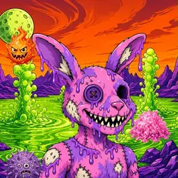 Oozlings #7162, Zombie Bunny · Acid Lake